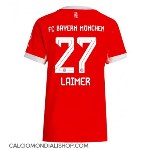 Maglie da calcio Bayern Munich Konrad Laimer #27 Prima Maglia Femminile 2025-26 Manica Corta